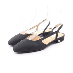 Chanel Slingback Flat Pumps Shoes #36 #321238C10B